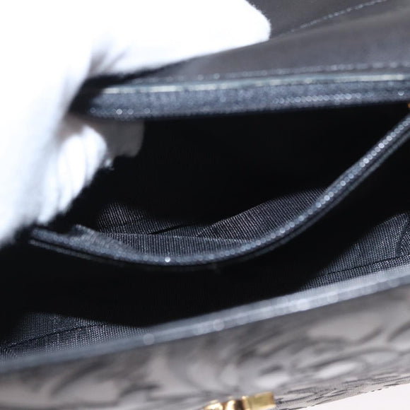 BALENCIAGA Hand Bag Leather Black Gold Auth 162410