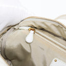 LOEWE Hand Bag Leather White Gold Auth 162412-23