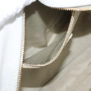 LOEWE Hand Bag Leather White Gold Auth 162412-24