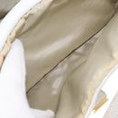 LOEWE Hand Bag Leather White Gold Auth 162412-26