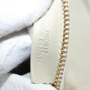 LOEWE Hand Bag Leather White Gold Auth 162412-12