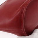 Coach Shoulder Bag Leather Red Gold Auth 162414-15