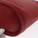 Coach Shoulder Bag Leather Red Gold Auth 162414-16