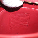 Coach Shoulder Bag Leather Red Gold Auth 162414-12