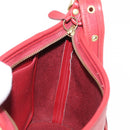 Coach Shoulder Bag Leather Red Gold Auth 162414-18