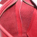 Coach Shoulder Bag Leather Red Gold Auth 162414-19