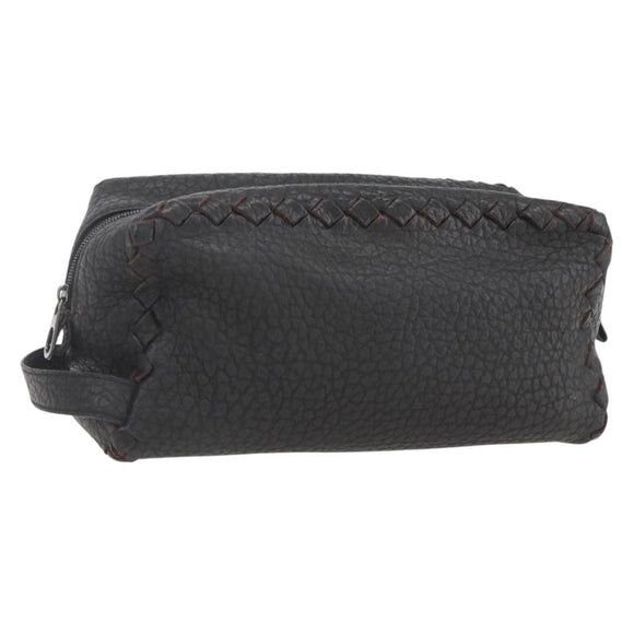 BOTTEGA VENETA Clutch Bag Leather Brown 174361 Auth 162417