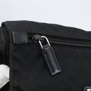 PRADA Shoulder Bag Nylon Black Silver Auth 162419-20