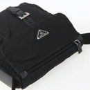 PRADA Shoulder Bag Nylon Black Silver Auth 162419-6