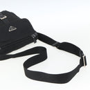 PRADA Shoulder Bag Nylon Black Silver Auth 162419-7