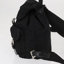 PRADA Backpack Nylon Black Silver Auth 162421-3