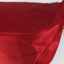 PRADA Shoulder Bag Satin Red Gold Auth 162423-15
