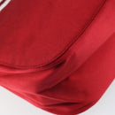PRADA Shoulder Bag Satin Red Gold Auth 162423-16