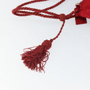 PRADA Shoulder Bag Satin Red Gold Auth 162423-10