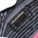 PRADA Shoulder Bag Satin Red Gold Auth 162423-18
