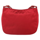 PRADA Shoulder Bag Satin Red Gold Auth 162423-2