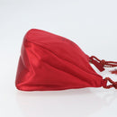 PRADA Shoulder Bag Satin Red Gold Auth 162423-3