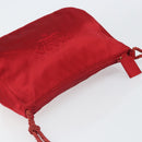 PRADA Shoulder Bag Satin Red Gold Auth 162423-6