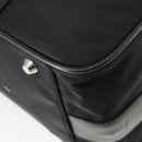 PRADA Boston Bag Nylon Black Silver Auth 162424-17