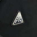 PRADA Boston Bag Nylon Black Silver Auth 162424-18