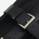 PRADA Boston Bag Nylon Black Silver Auth 162424-20