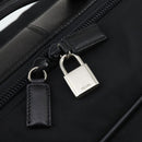 PRADA Boston Bag Nylon Black Silver Auth 162424-9