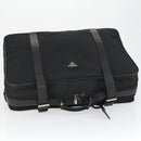 PRADA Boston Bag Nylon Black Silver Auth 162424-6