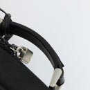 PRADA Boston Bag Nylon Black Silver Auth 162424-14