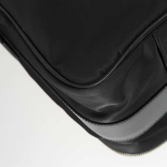 PRADA Suitcase Nylon Black Silver Auth 162425