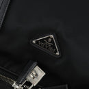 PRADA Suitcase Nylon Black Silver Auth 162425-18