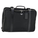 PRADA Suitcase Nylon Black Silver Auth 162425-1