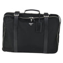 PRADA Suitcase Nylon Black Silver Auth 162425-13