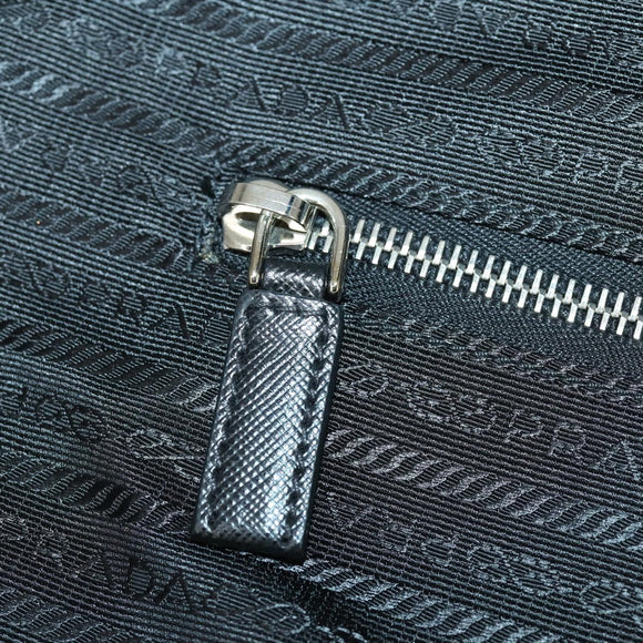 PRADA Suitcase Nylon Black Silver Auth 162425