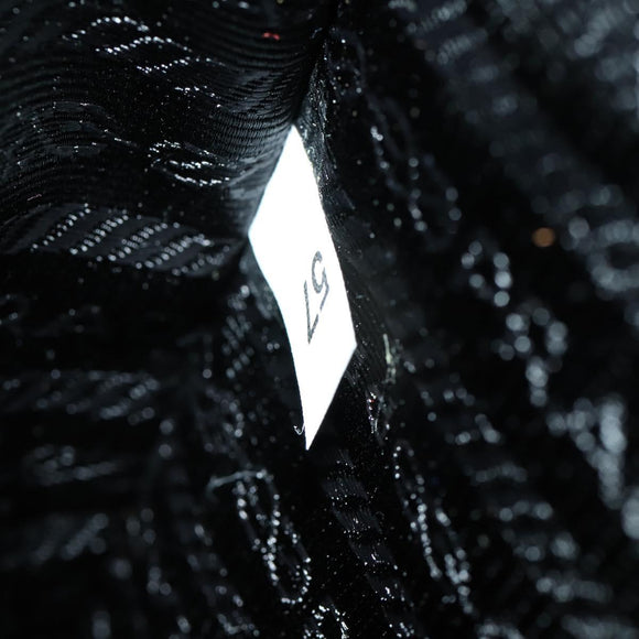 PRADA Suitcase Nylon Black Silver Auth 162425