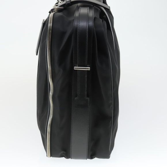PRADA Suitcase Nylon Black Silver Auth 162425