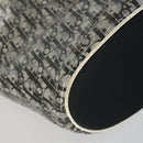 Christian Dior Trotter Canvas Hand Bag Vinyl Clear Silver Auth 162441-14