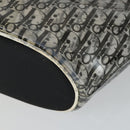 Christian Dior Trotter Canvas Hand Bag Vinyl Clear Silver Auth 162441-13