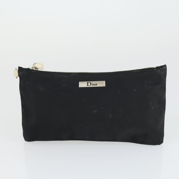 Christian Dior Trotter Canvas Hand Bag Vinyl Clear Silver Auth 162441