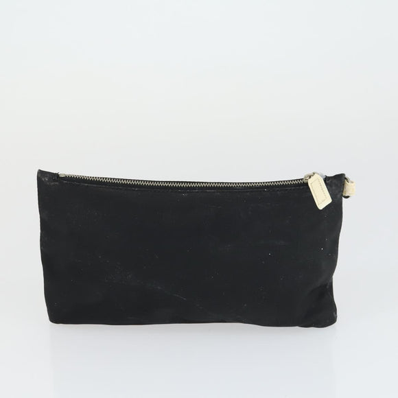 Christian Dior Trotter Canvas Hand Bag Vinyl Clear Silver Auth 162441