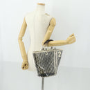 Christian Dior Trotter Canvas Hand Bag Vinyl Clear Silver Auth 162441-23