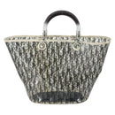 Christian Dior Trotter Canvas Hand Bag Vinyl Clear Silver Auth 162441-2
