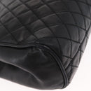 BALLY Chain Shoulder Bag Leather Black Gold Auth 162445-10