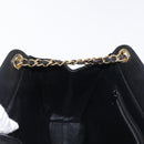 BALLY Chain Shoulder Bag Leather Black Gold Auth 162445-18