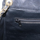 BALLY Chain Shoulder Bag Leather Black Gold Auth 162445-19