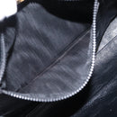 BALLY Chain Shoulder Bag Leather Black Gold Auth 162445-20