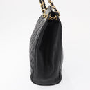 BALLY Chain Shoulder Bag Leather Black Gold Auth 162445-5