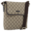 GUCCI GG Supreme Shoulder Bag PVC Beige 223666 Auth 162452-1