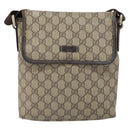 GUCCI GG Supreme Shoulder Bag PVC Beige 223666 Auth 162452-2