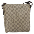 GUCCI GG Supreme Shoulder Bag PVC Beige 223666 Auth 162452-3