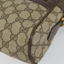 GUCCI GG Supreme Web Sherry Line Bag PVC Beige Gold 24 02 005 Auth 162455-14